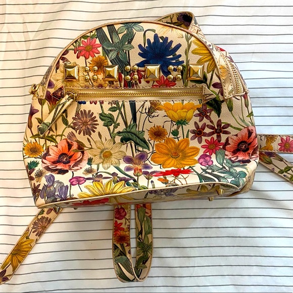 Steve Madden Handbags - Steve Madden floral studded mini backpack
